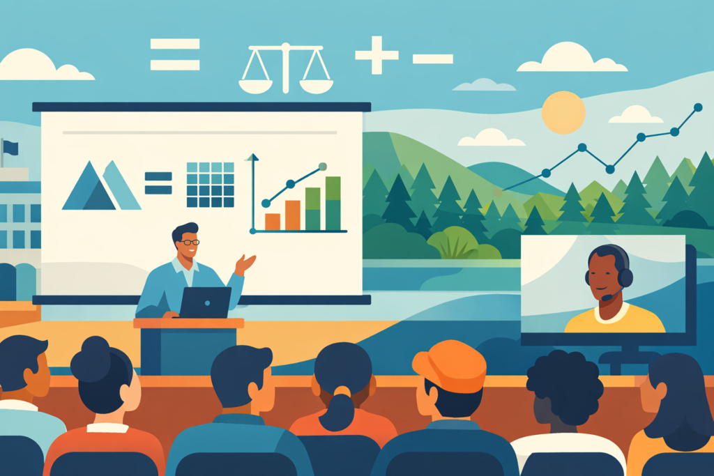 Conférences de la semaine des Mathématiques 2026 université de Guyane en amphithéâtre